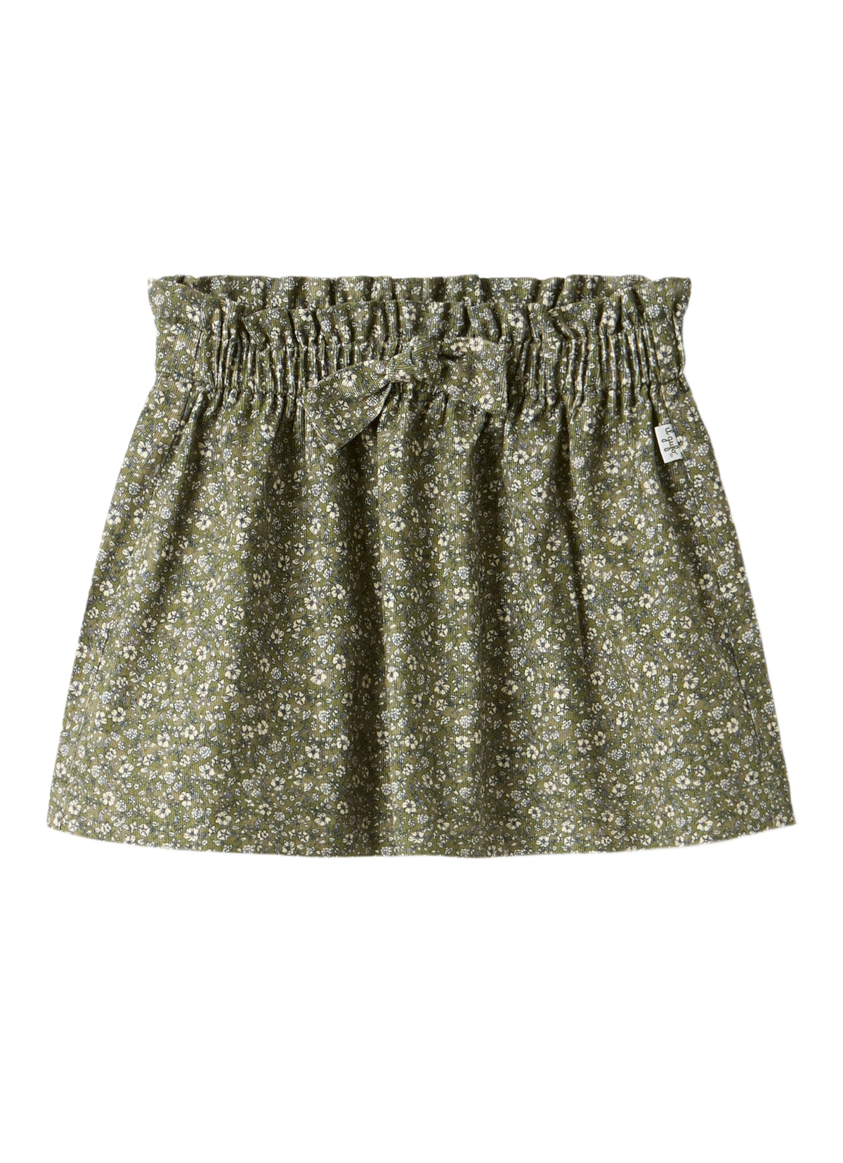 Flared Floral Velvet Skirt