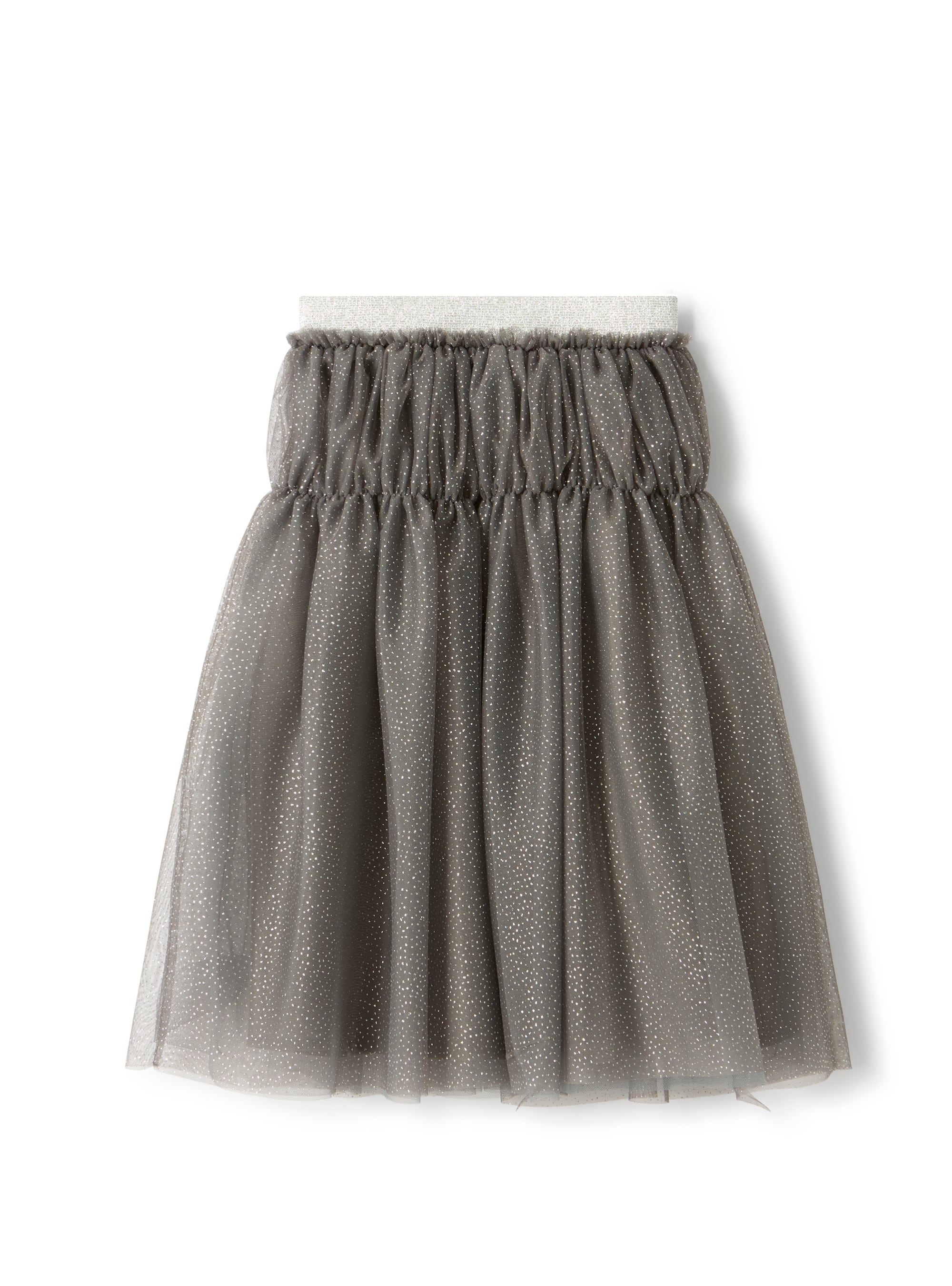 Tulle skirt with micro glitter