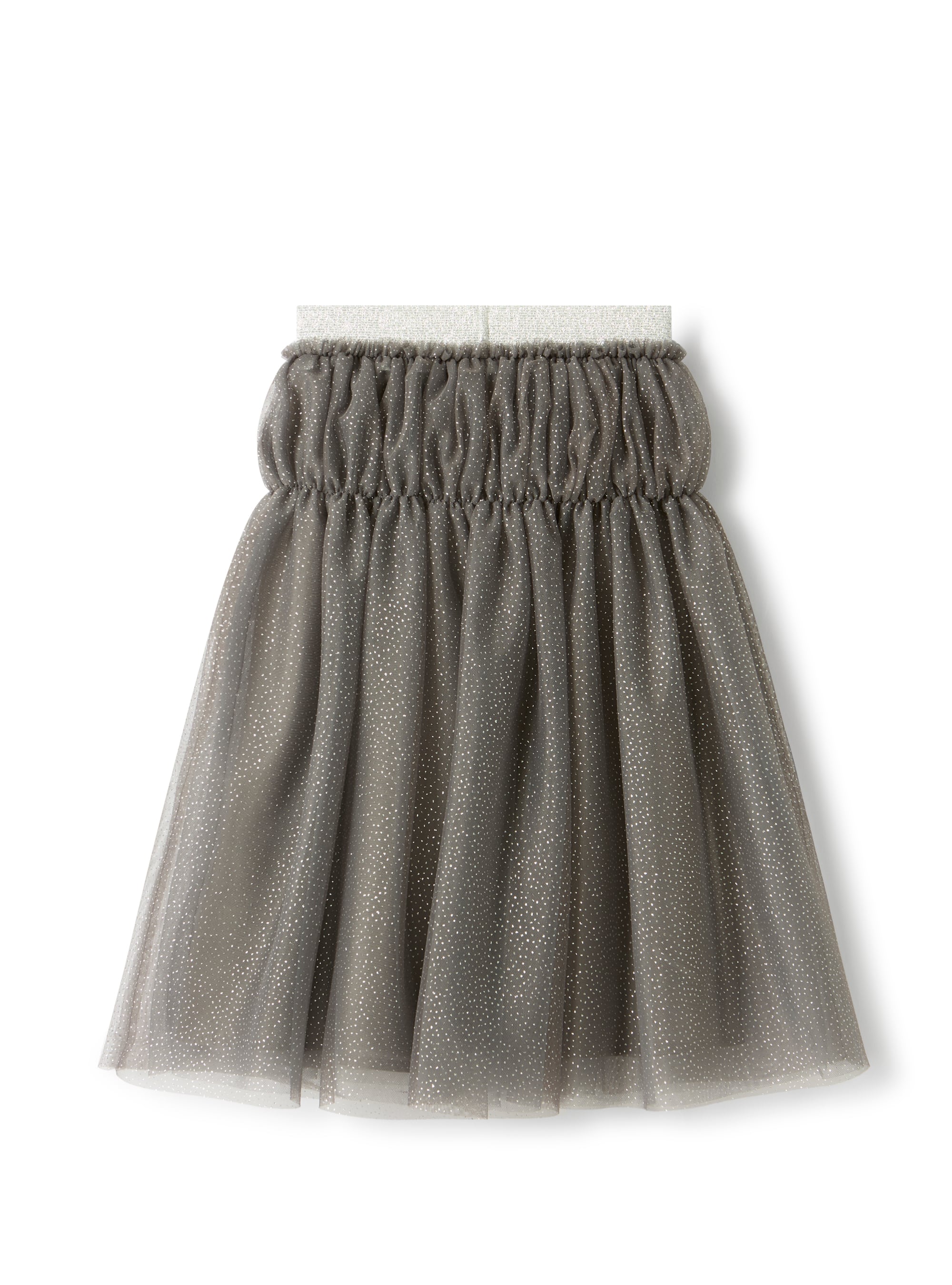 Tulle skirt with micro glitter