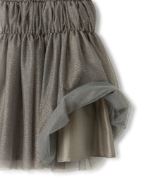 Tulle skirt with micro glitter