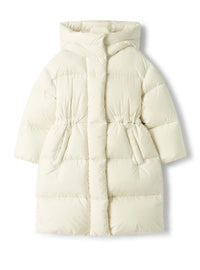 Flared down jacket with hood