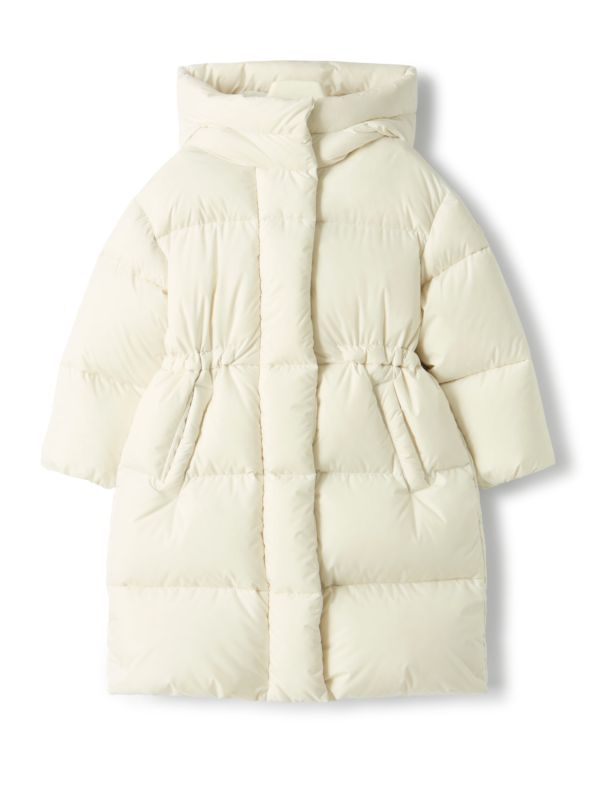 Flared down jacket with hood