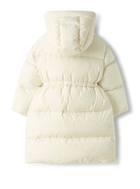 Flared down jacket with hood