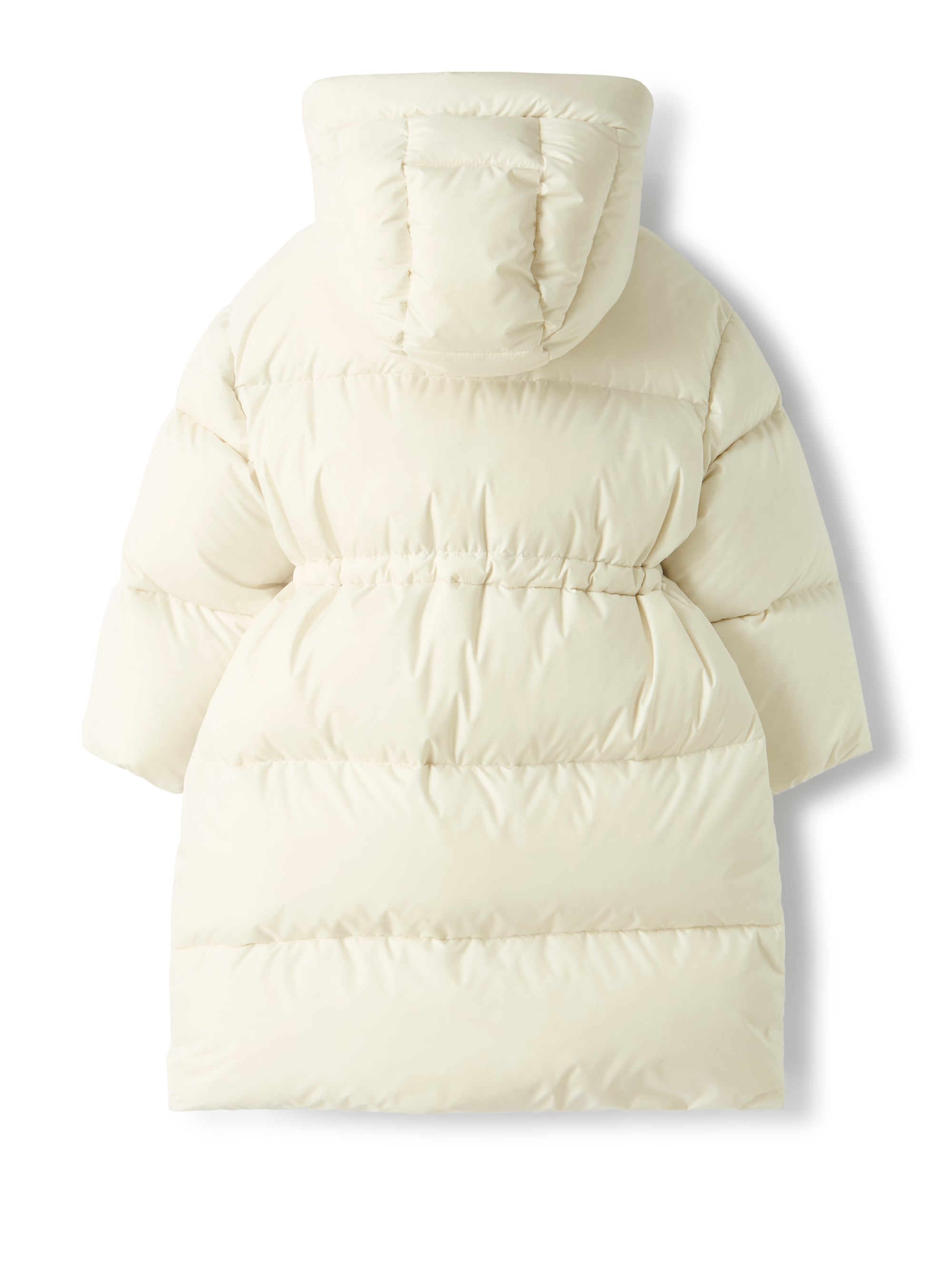 Flared down jacket with hood