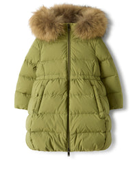 Long down jacket in recycled nylon