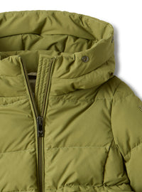 Long down jacket in recycled nylon