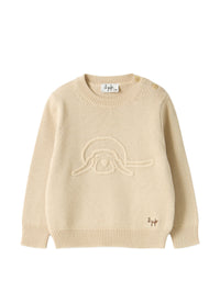 Cotton Sweater With A Puppy Design