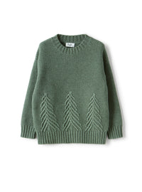 Cotton-blend sweater with embroidery