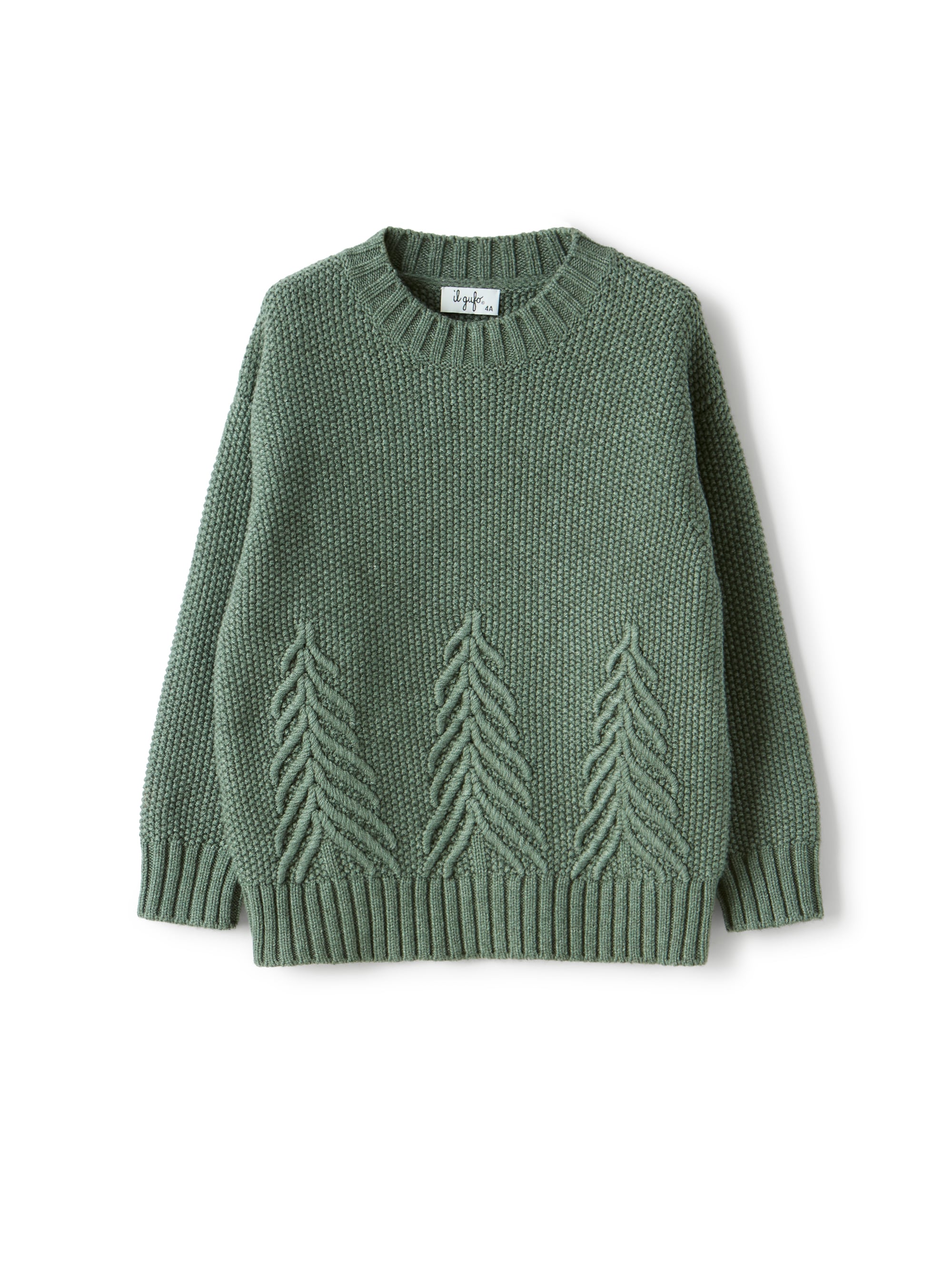 Cotton-blend sweater with embroidery