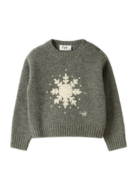 Wool Sweater With Snowflake Design