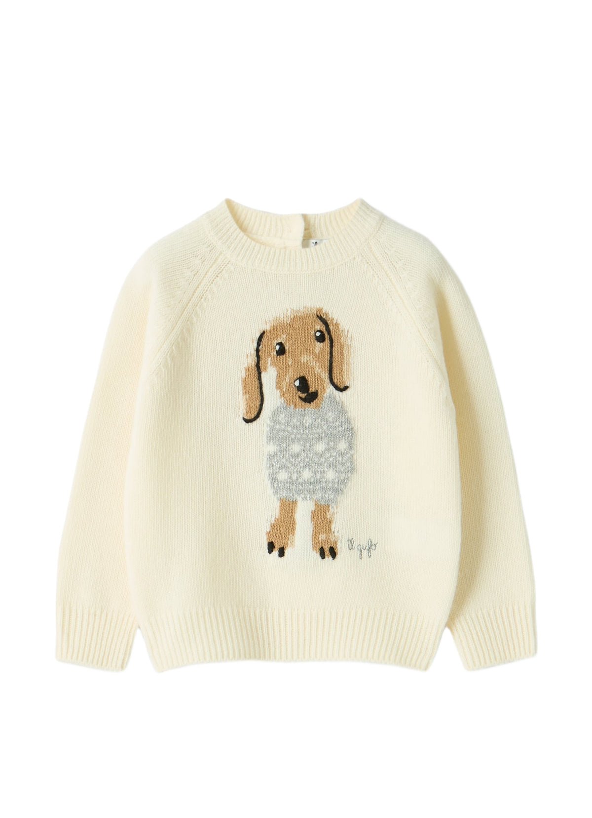 Merino Wool Sweater With A Dachshund Design