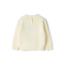 Merino wool sweater with a dachshund design