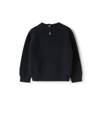 Merino wool sweater with a dachshund design