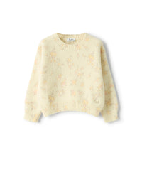 Floral alpaca-blend sweater