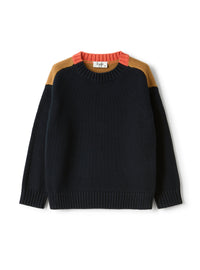 Color-block organic cotton sweater
