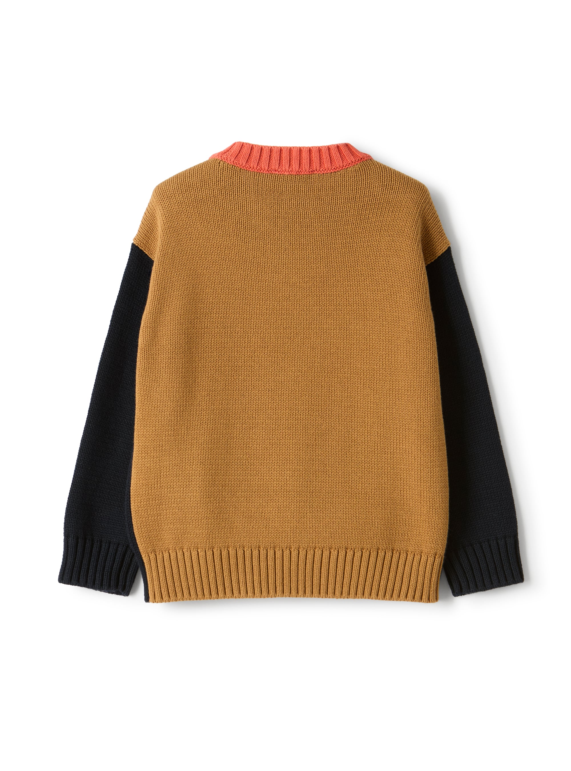 Color-block organic cotton sweater