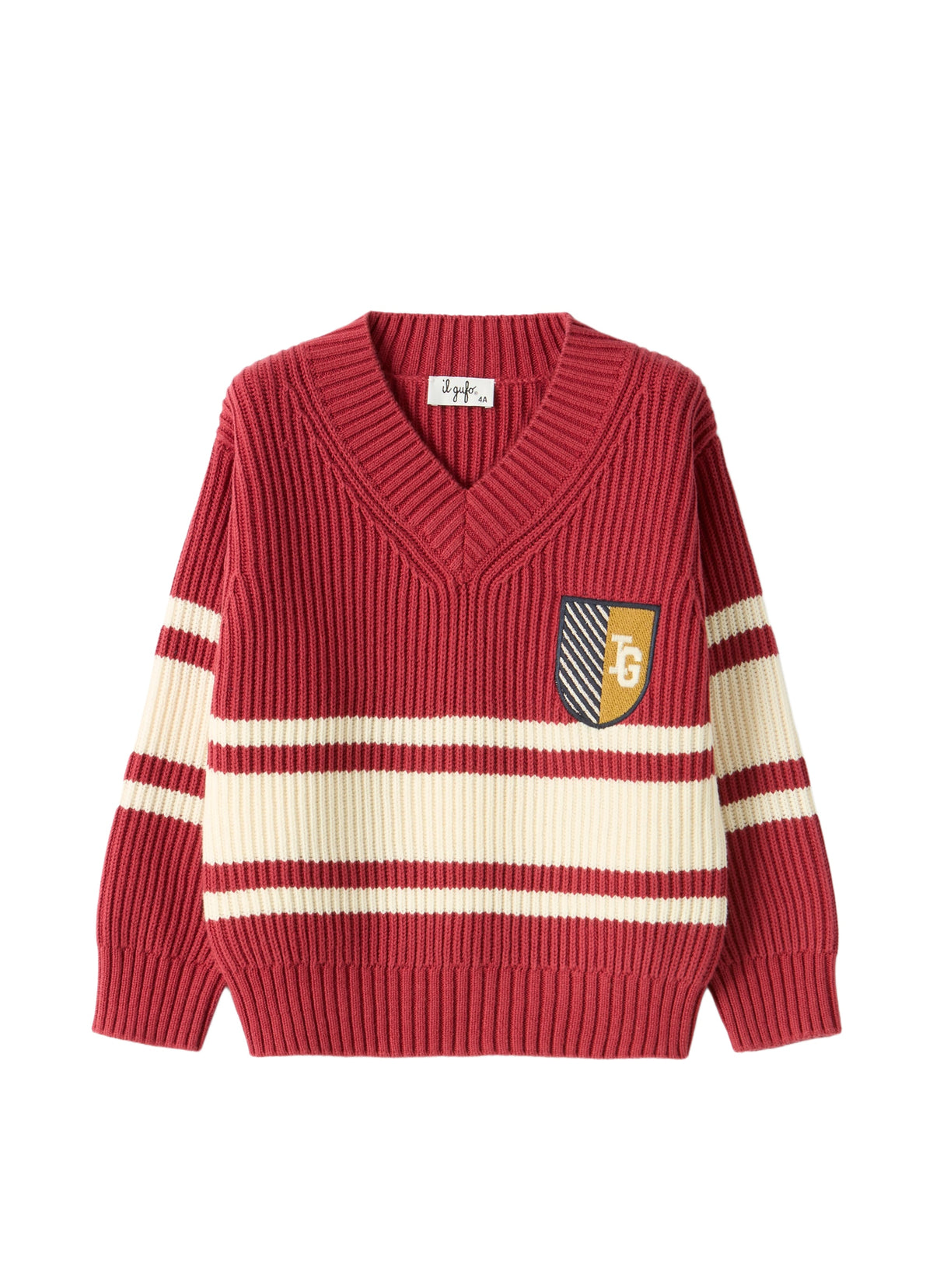 College-Style Organic Cotton Sweater