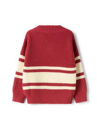 College-style organic cotton sweater