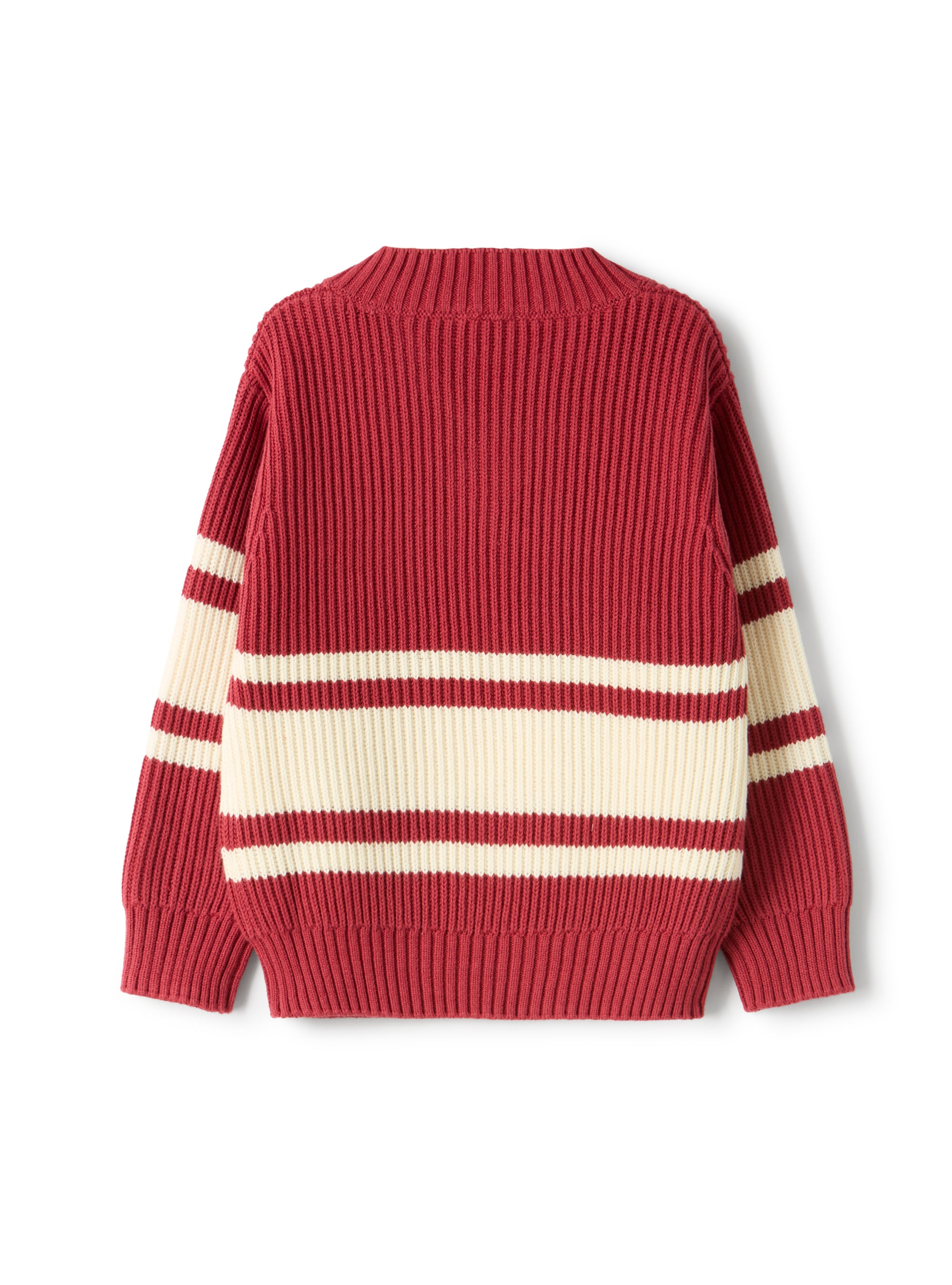 College-style organic cotton sweater