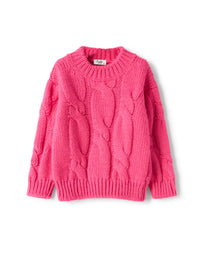 Cable-knit wool-blend sweater