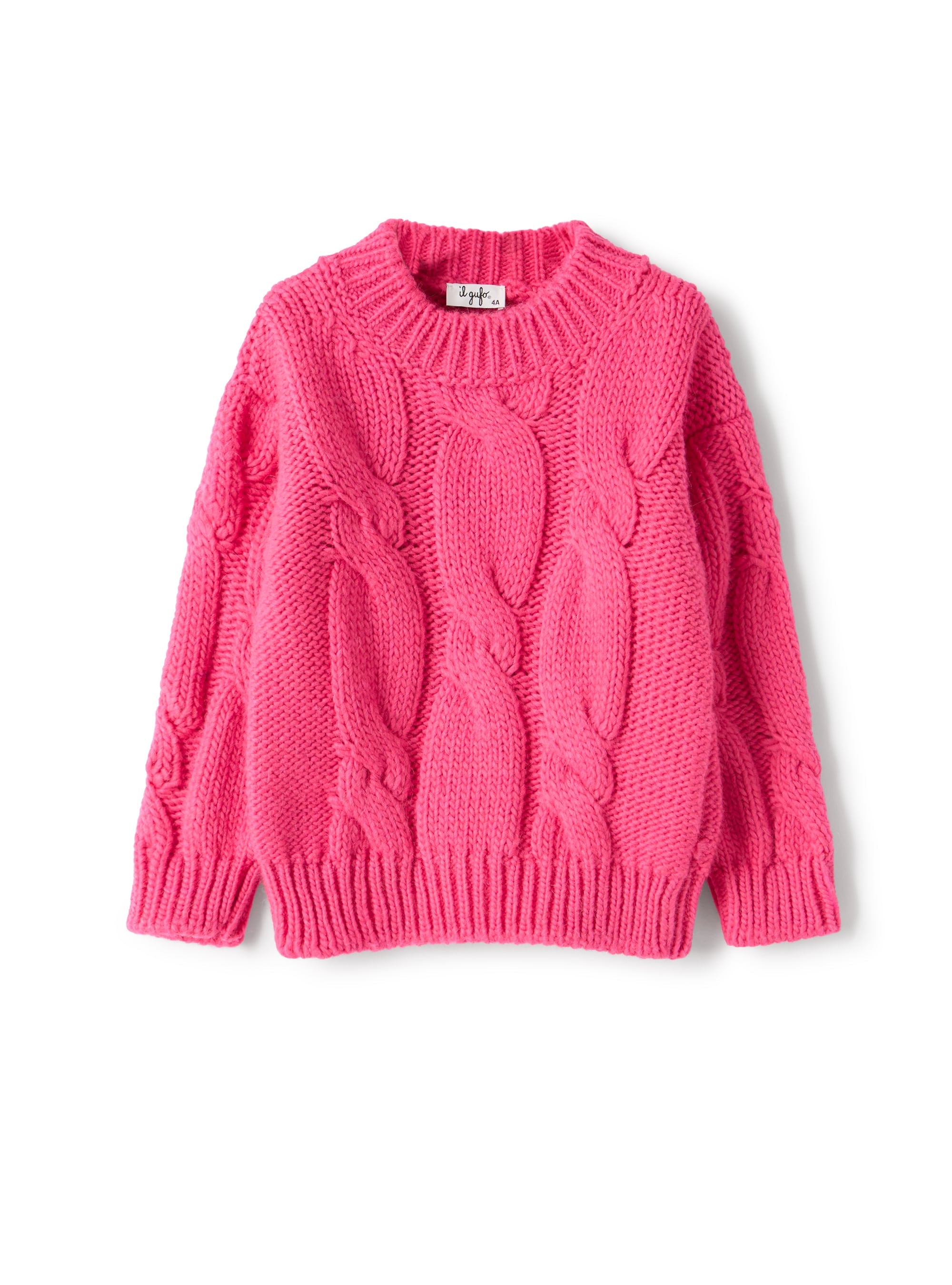 Cable-knit wool-blend sweater