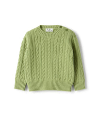 Cable-knit wool sweater