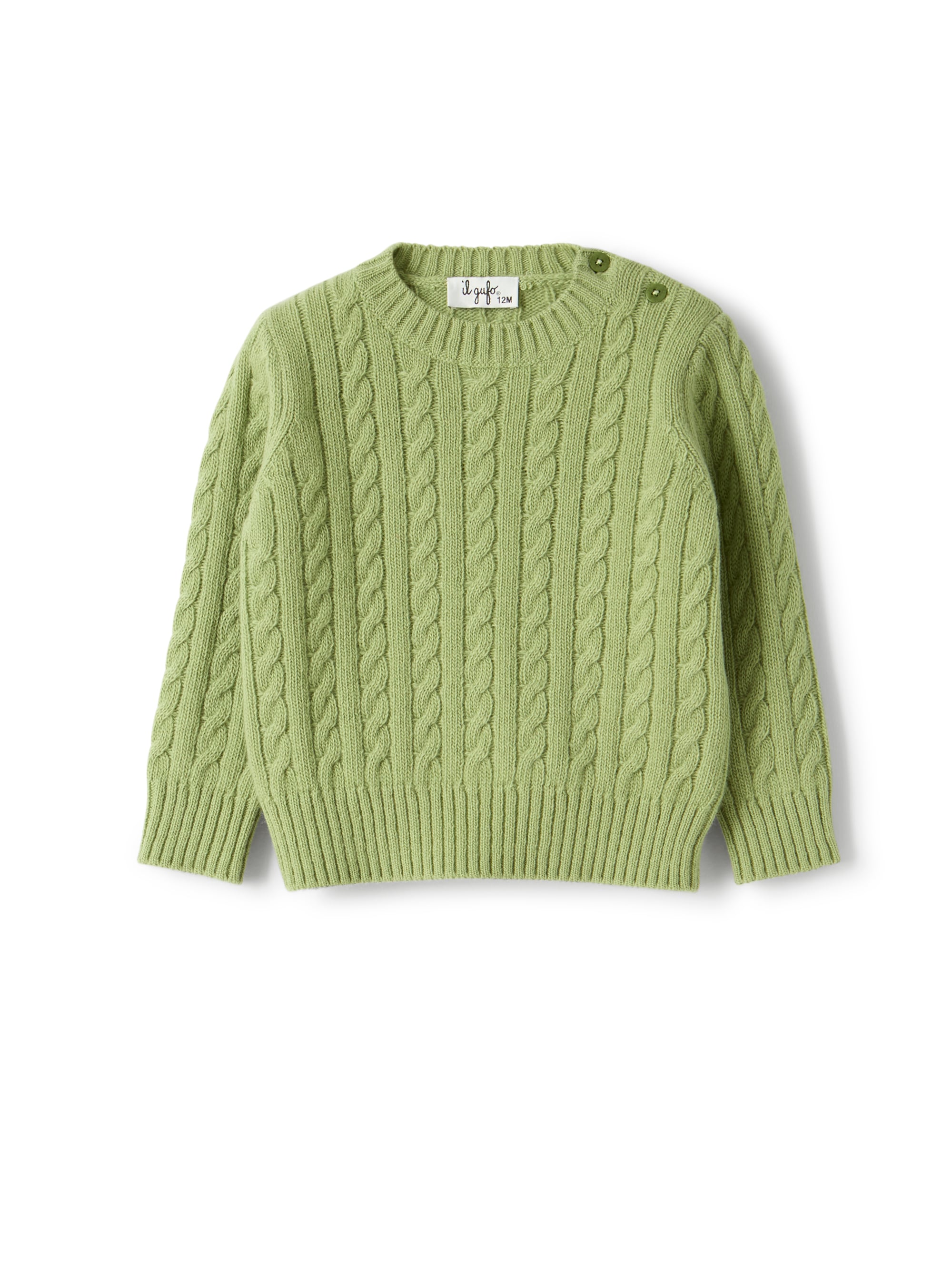 Cable-knit wool sweater