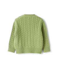 Cable-knit wool sweater