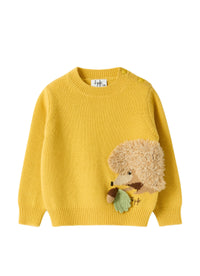 Wool Sweater With Hedgehog Design