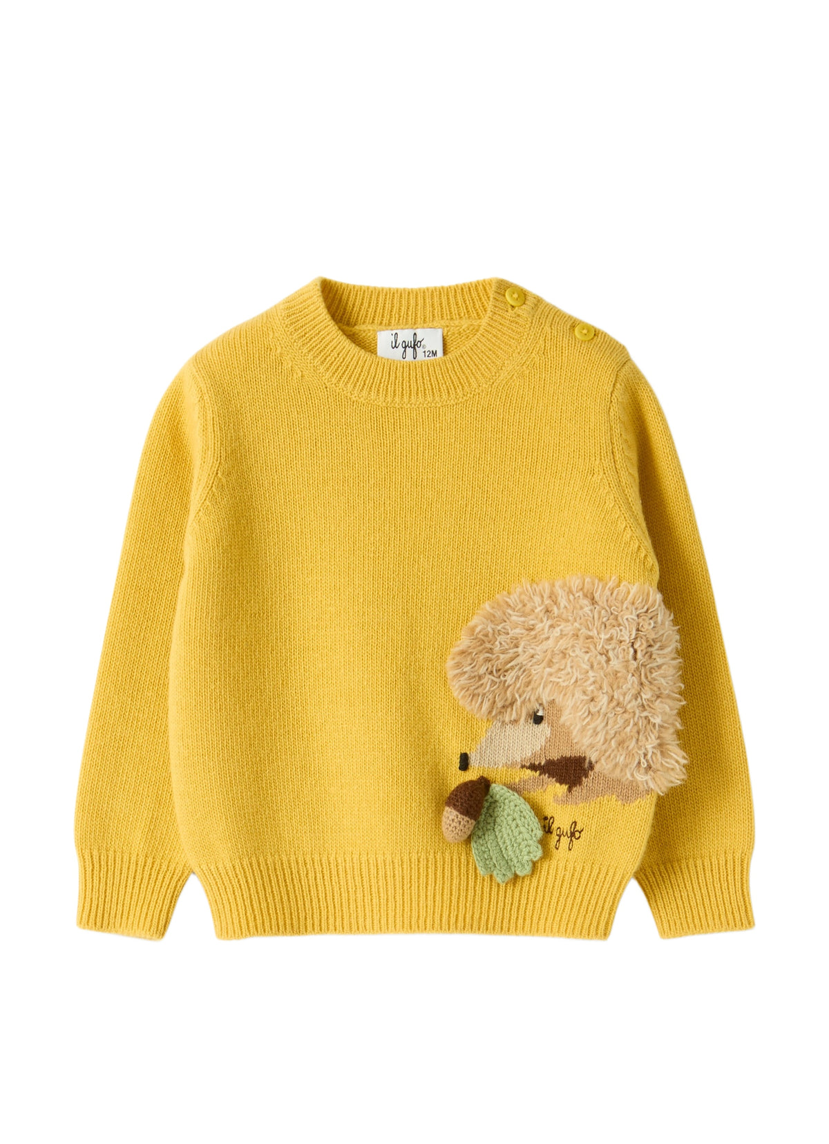 Wool Sweater With Hedgehog Design