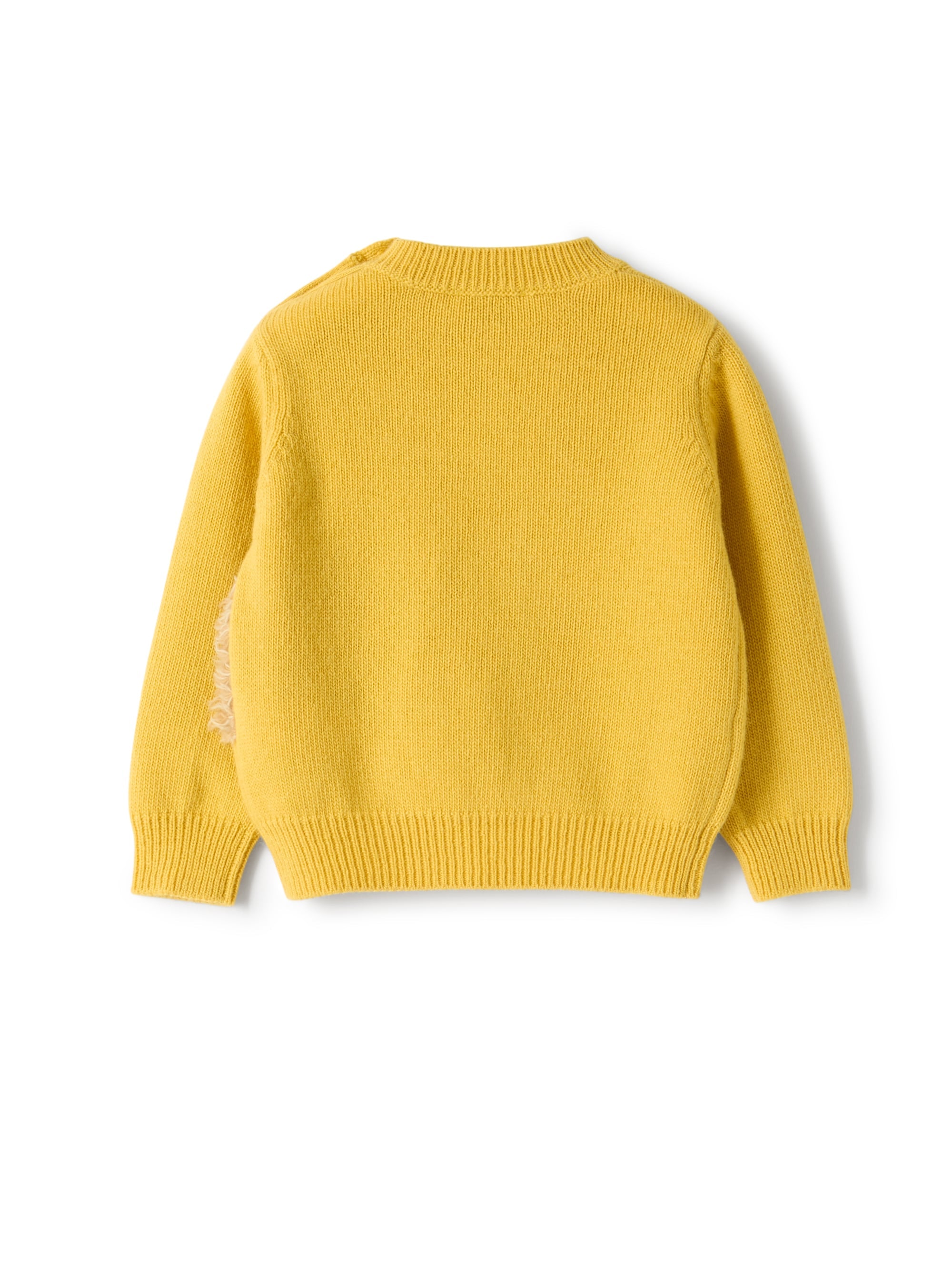 Wool sweater with hedgehog design