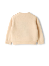Merino wool sweater with a cat design
