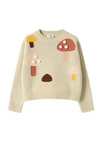 Wool Sweater With Little Mushrooms