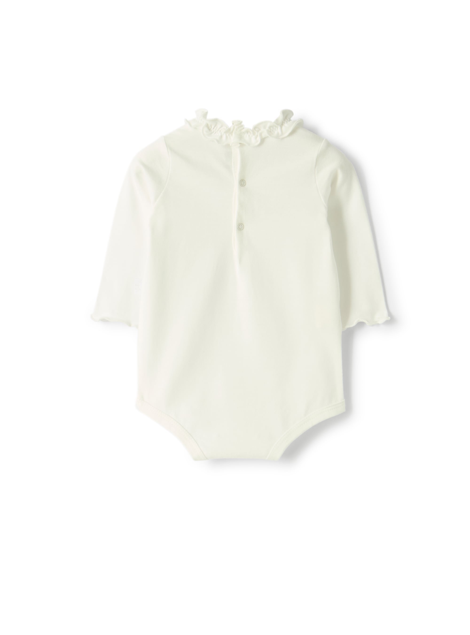 Cotton jersey body with ruffles