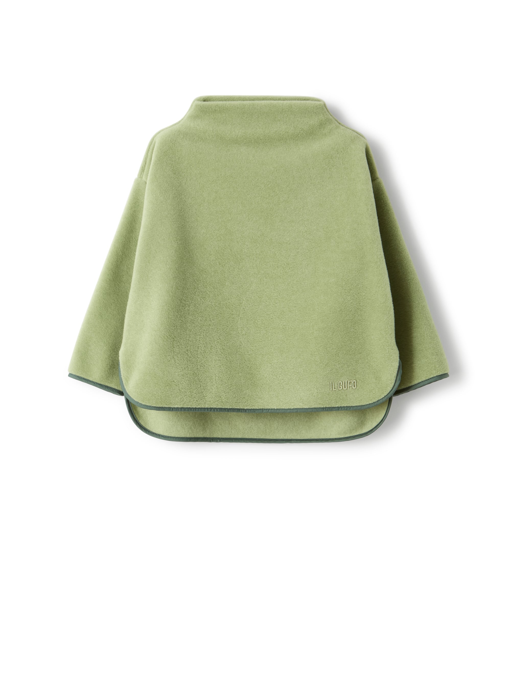 Fleece sweatshirt with high collar