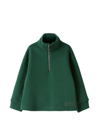 Sweatshirt With High Collar And Zipper