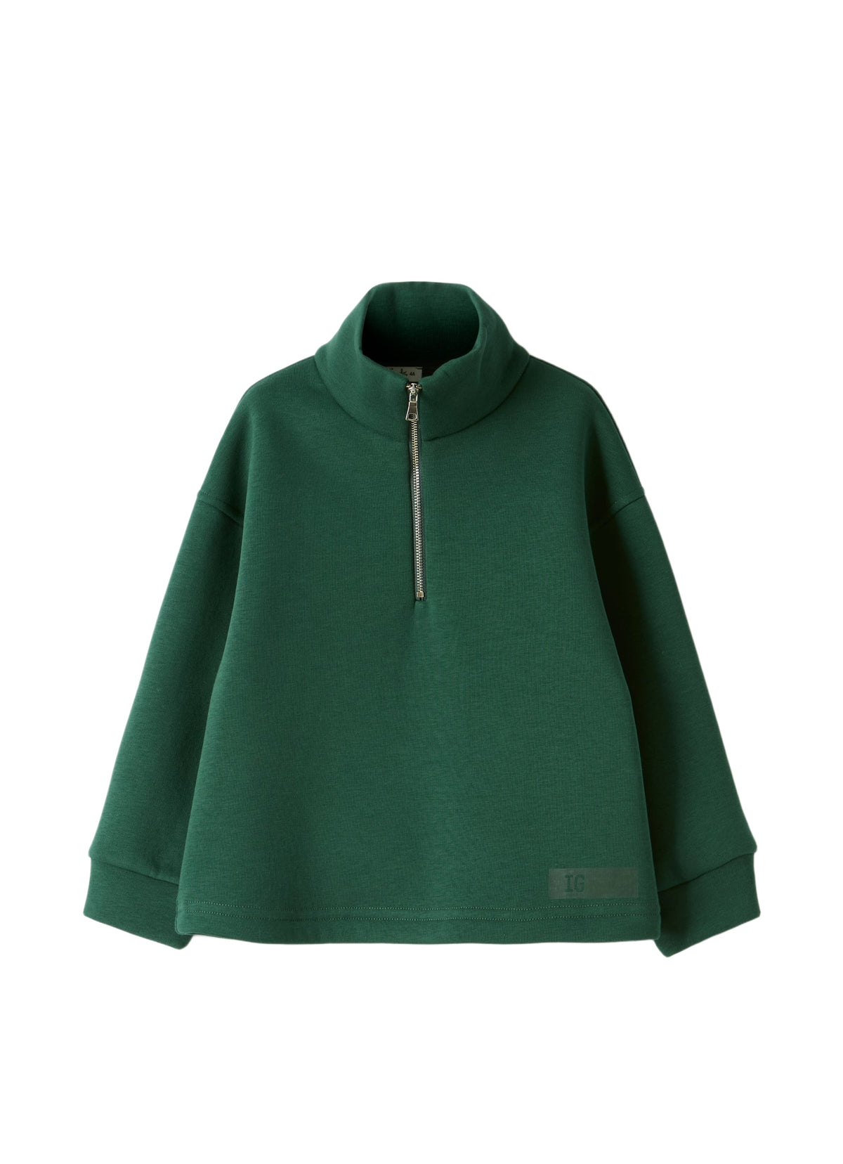 Sweatshirt With High Collar And Zipper