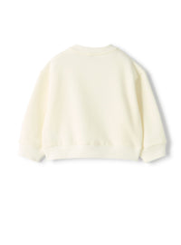 Cotton sweatshirt with logo embroidery