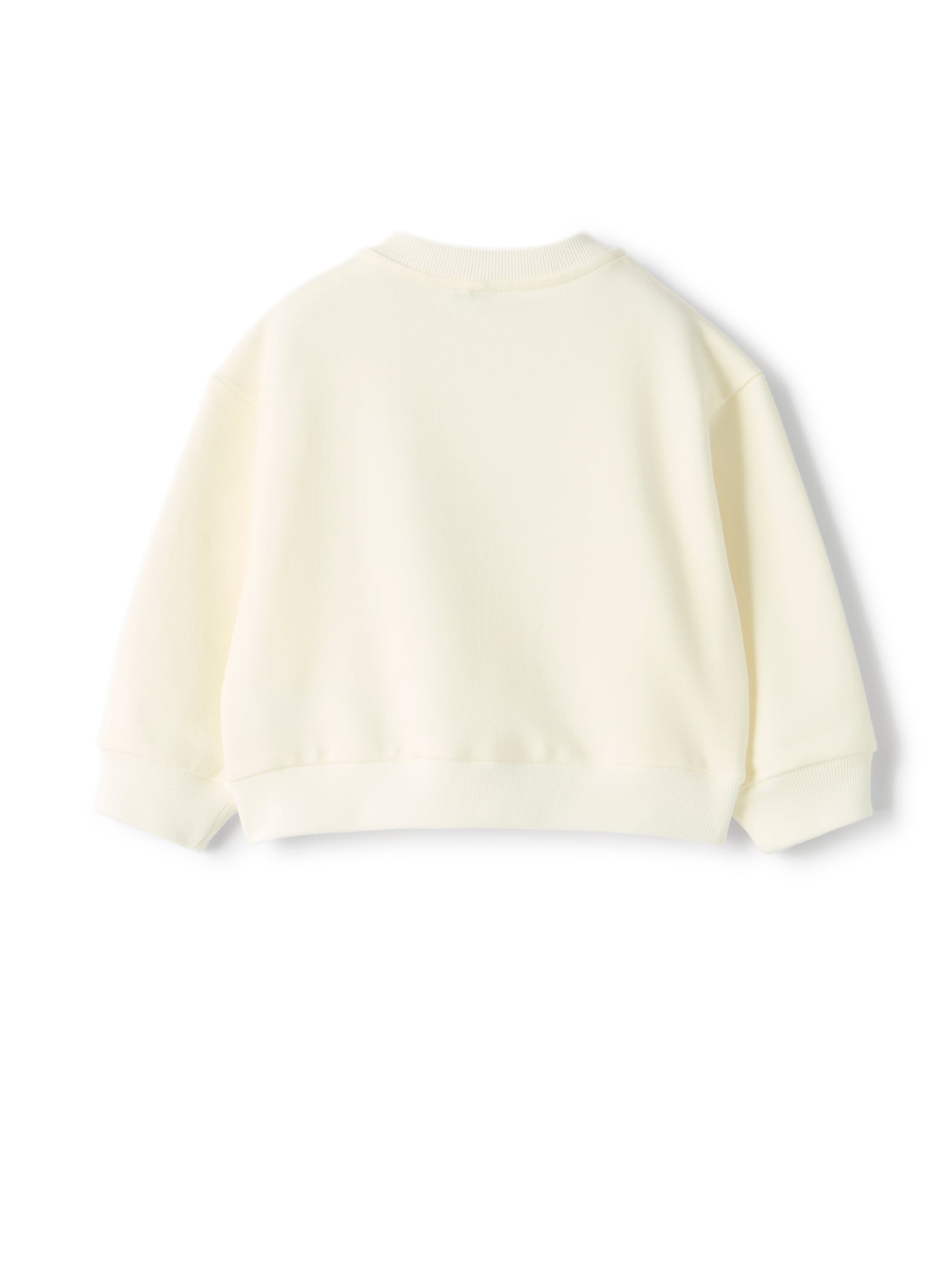Cotton sweatshirt with logo embroidery