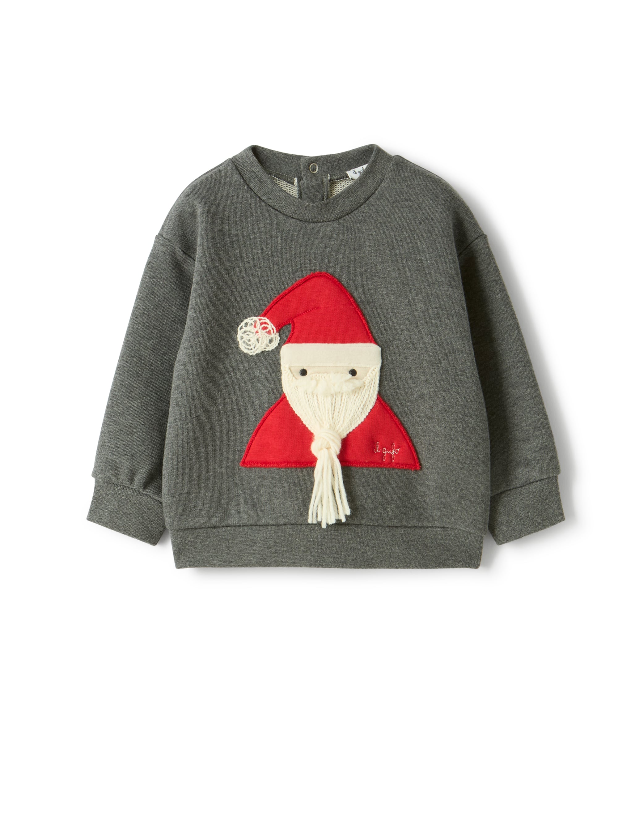 Cotton sweatshirt with Christmas appliqué