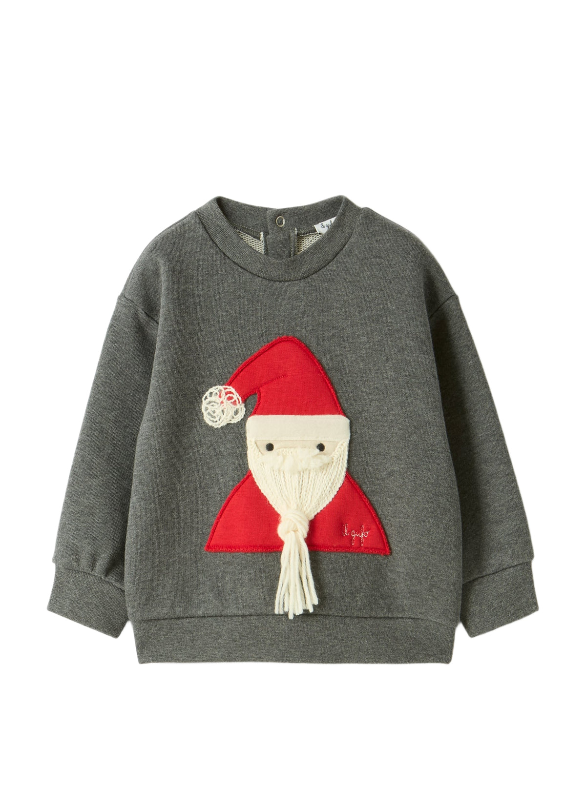 Cotton Sweatshirt With Christmas Appliqué