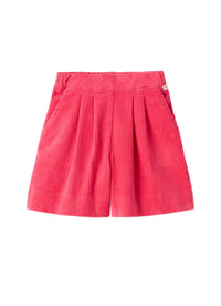 Velvet Bermuda Shorts With Pleats
