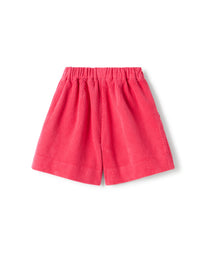 Velvet bermuda shorts with pleats