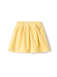 Velvet bermuda shorts with pleats