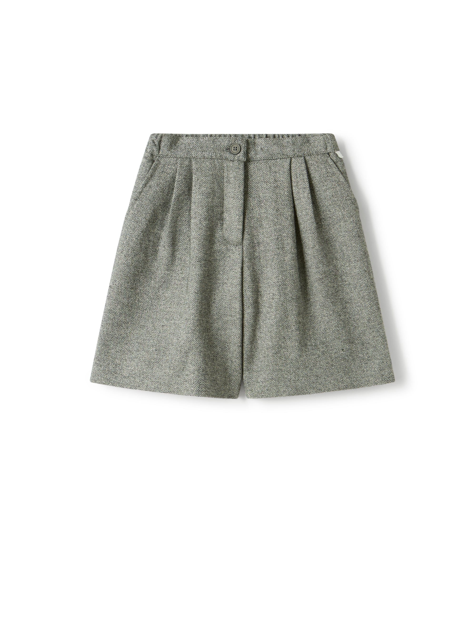Wool and lurex-blend bermuda shorts