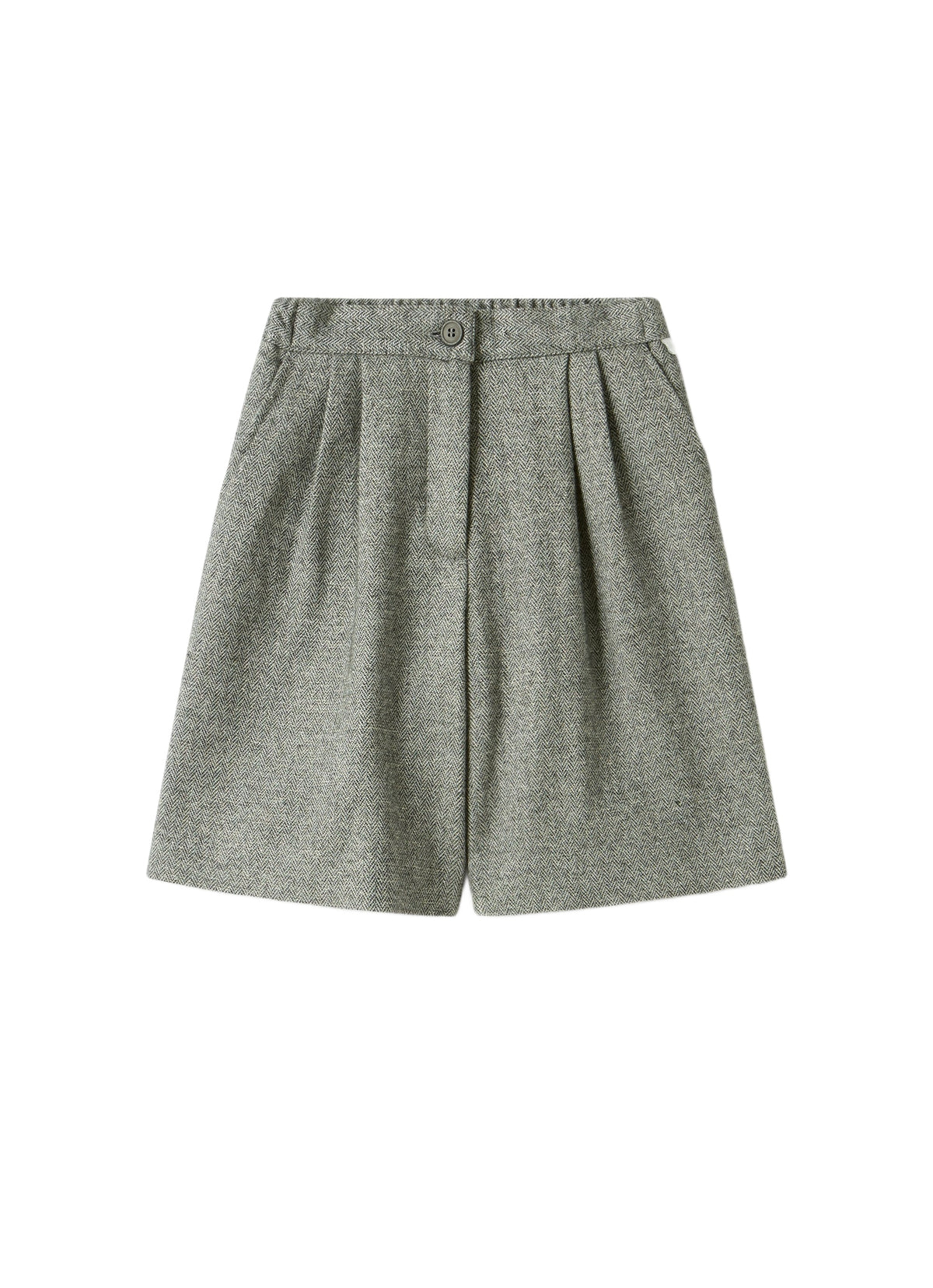 Wool And Lurex-Blend Bermuda Shorts