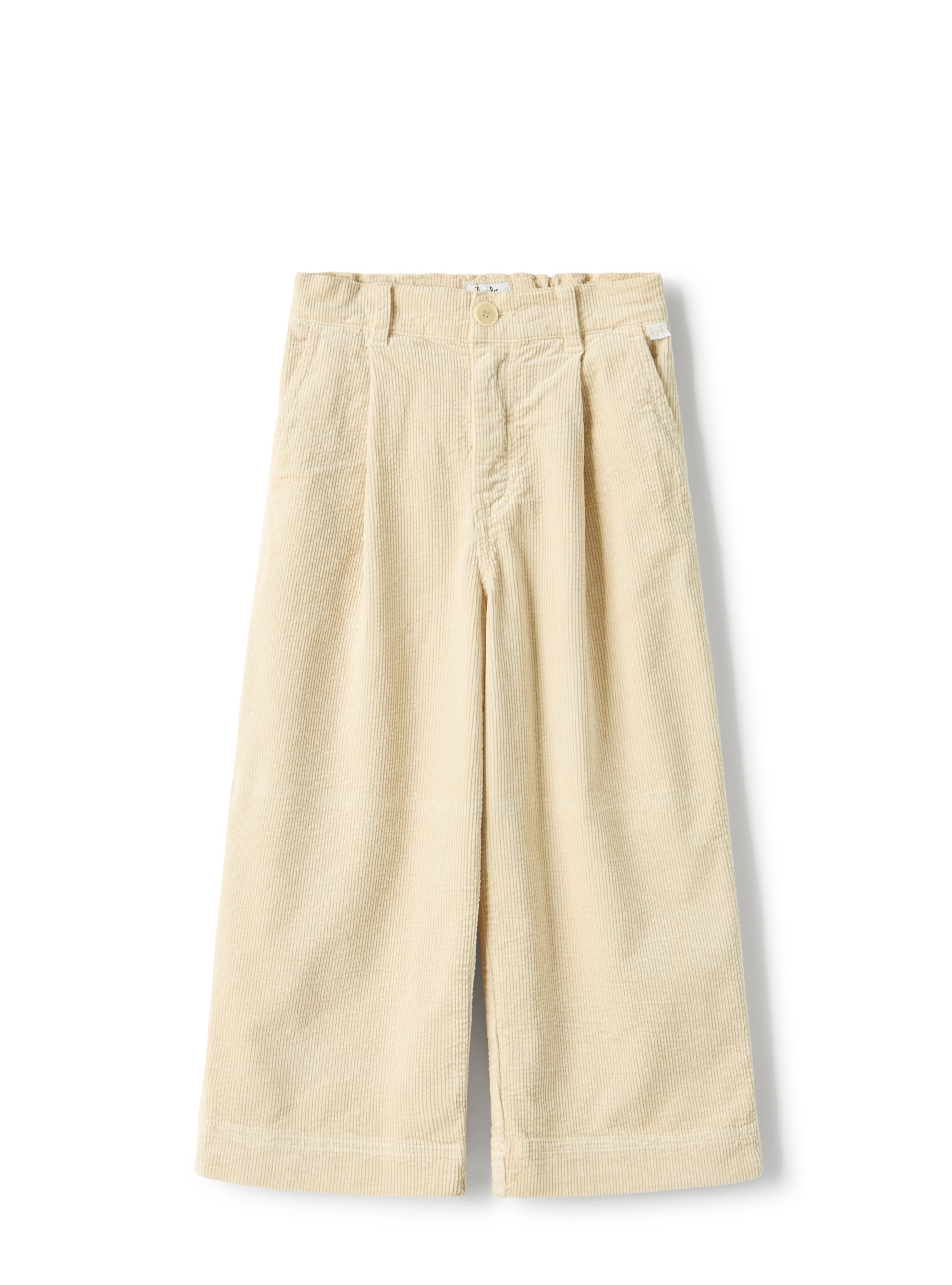 Wide-leg velvet pants with pleats