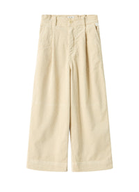 Wide-Leg Velvet Pants With Pleats