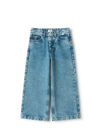 Wide-leg jeans in denim