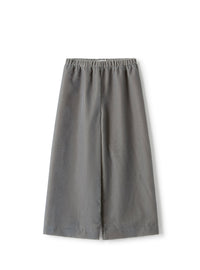 Wide-leg pants in smooth velvet